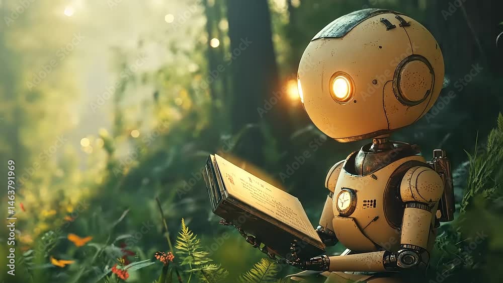 A Curious Robot Reads in a Lush Forest: Exploration and Discovery Unveiled