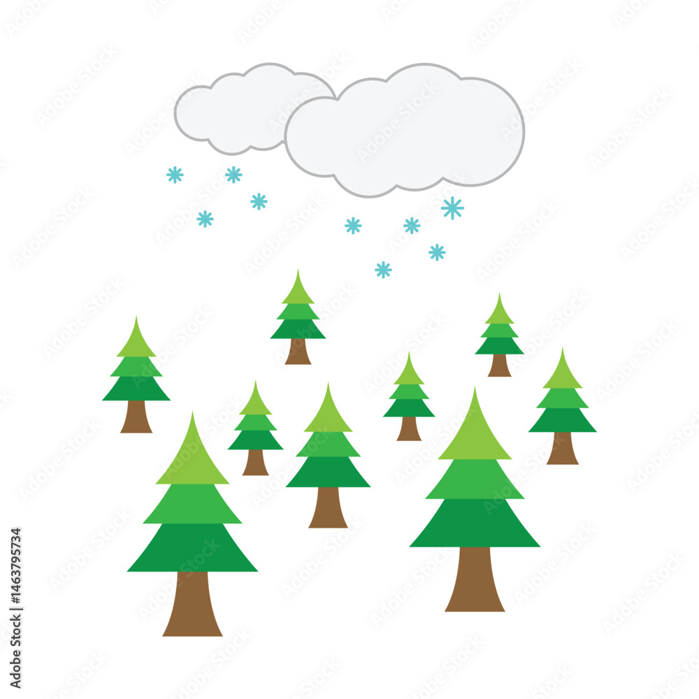 Obraz premium winter illustration icon