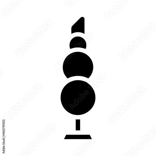 Abstract Geometric Sculpture with Spherical and Rectangular Elements Design