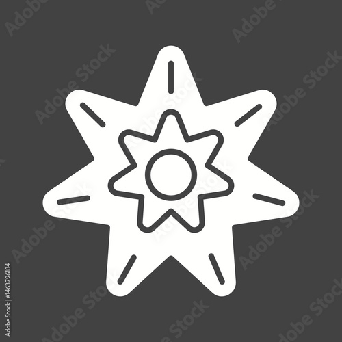 Chakra icon vector image. Suitable for mobile apps, web apps and print media.