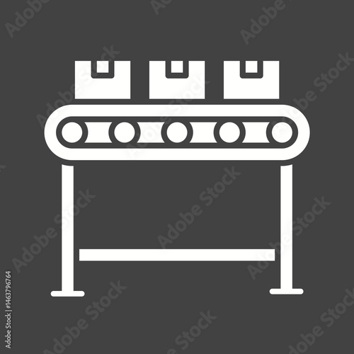 Conveyor Belt icon vector image. Suitable for mobile apps, web apps and print media.