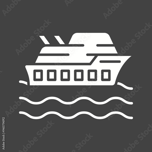 Cruise icon vector image. Suitable for mobile apps, web apps and print media.