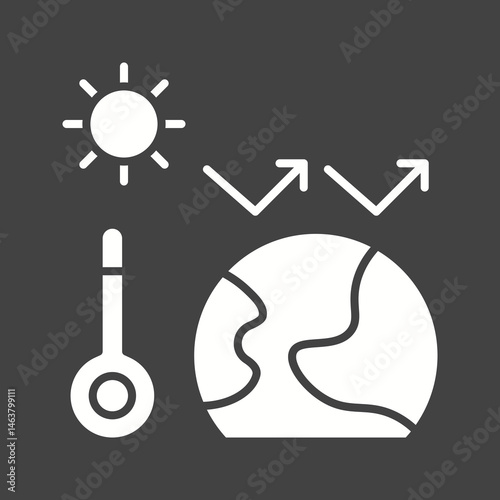 Greenhouse Effect icon vector image. Suitable for mobile apps, web apps and print media.