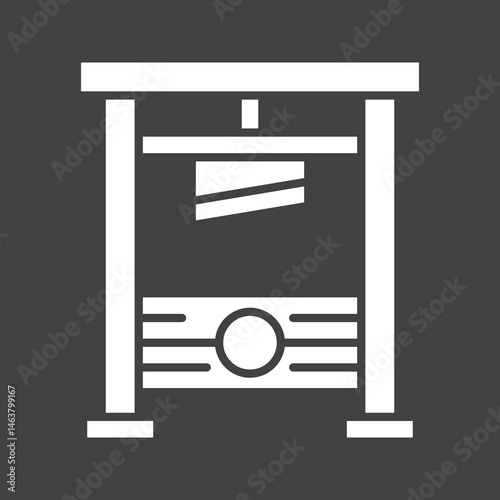 Guillotine icon vector image. Suitable for mobile apps, web apps and print media.
