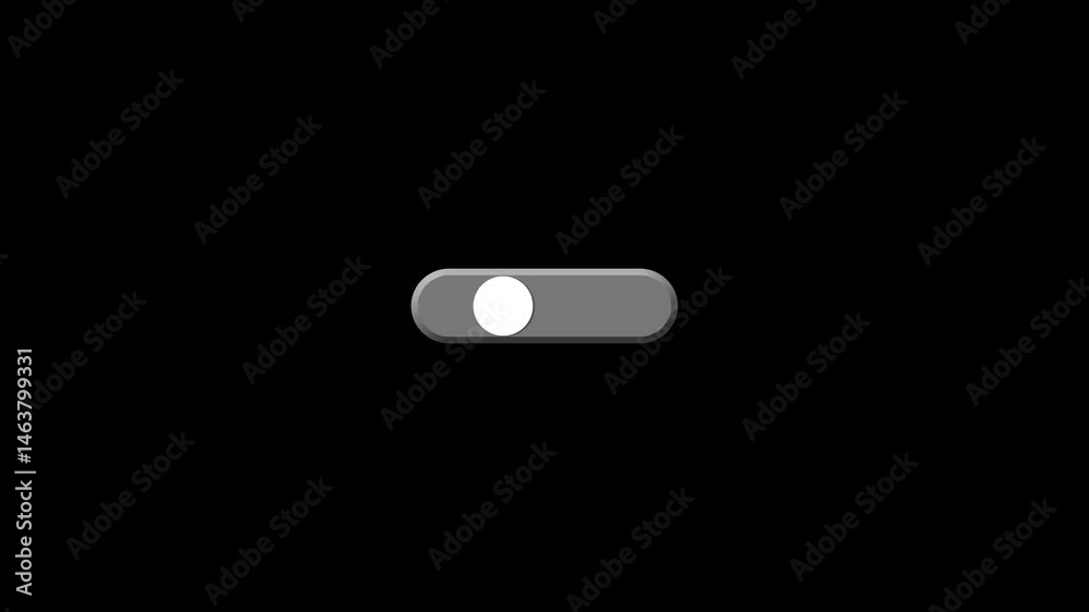Switch off the button animation. mobile phone toggle slider ui turn bar isolated video animation, Minimal style toggle slide button switch animation on to off color switching for interface 4k