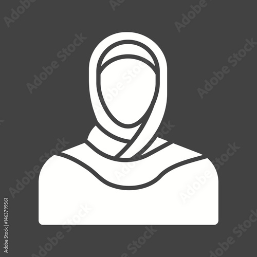 Hijab Women icon vector image. Suitable for mobile apps, web apps and print media.