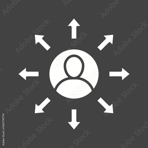 Influence icon vector image. Suitable for mobile apps, web apps and print media.