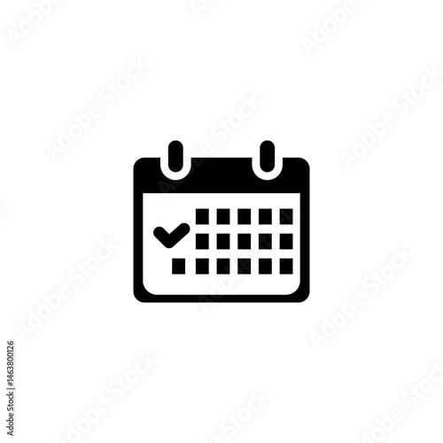 Calendar with Check Mark Icon