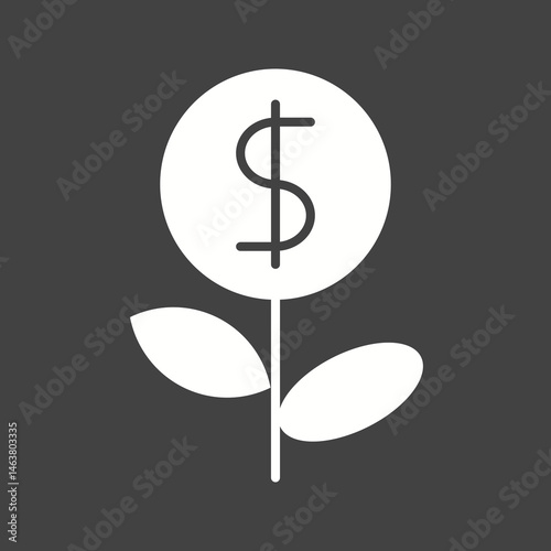Money Plant icon vector image. Suitable for mobile apps, web apps and print media.