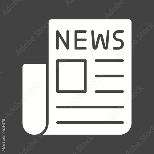 News icon vector image. Suitable for mobile apps, web apps and print media.
