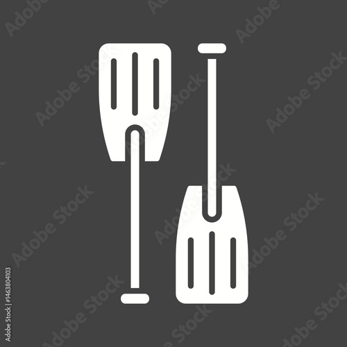 Oars icon vector image. Suitable for mobile apps, web apps and print media.