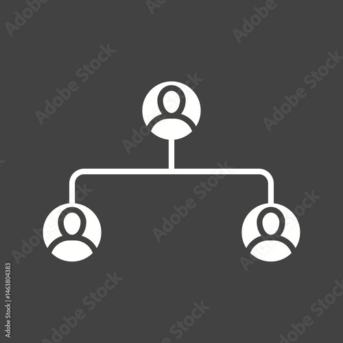 Organization Chart icon vector image. Suitable for mobile apps, web apps and print media.