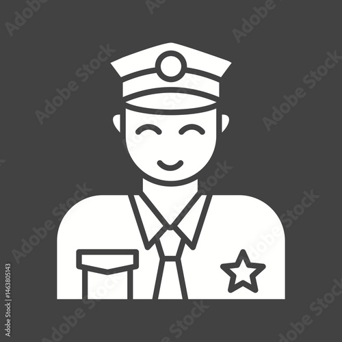 Police icon vector image. Suitable for mobile apps, web apps and print media.