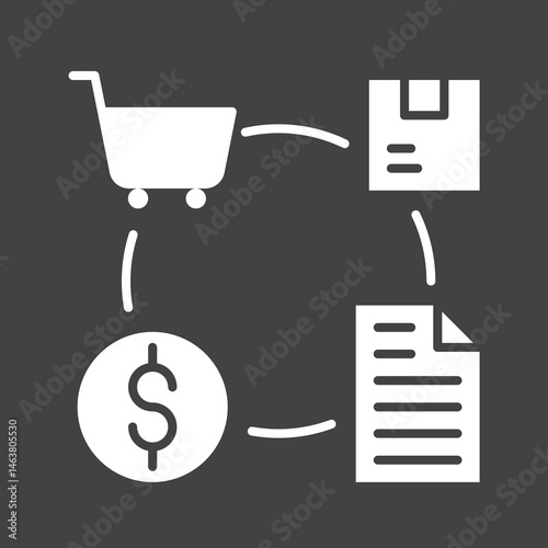 Procurement icon vector image. Suitable for mobile apps, web apps and print media.