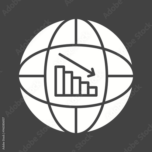 Recession icon vector image. Suitable for mobile apps, web apps and print media.