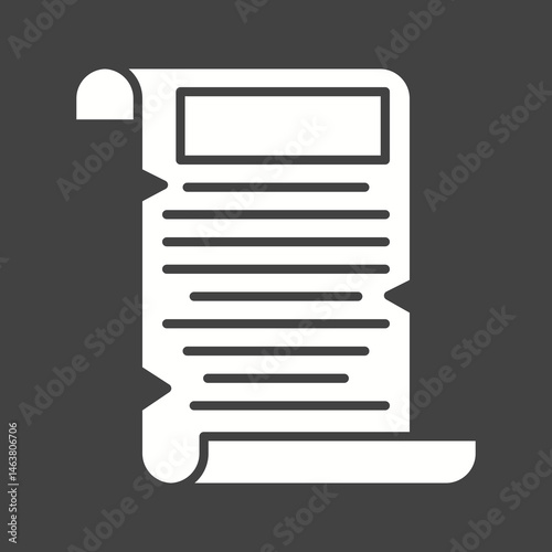 Scroll icon vector image. Suitable for mobile apps, web apps and print media.