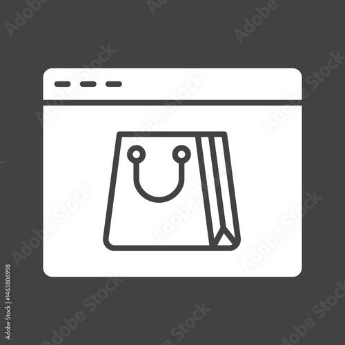 Shopping icon vector image. Suitable for mobile apps, web apps and print media.