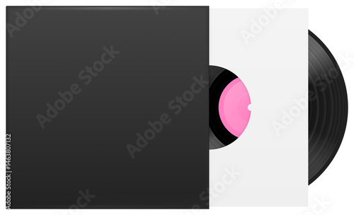 Vinyl LP in sleeve. Vector illustration.