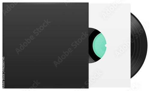 Vinyl LP in sleeve. Vector illustration.