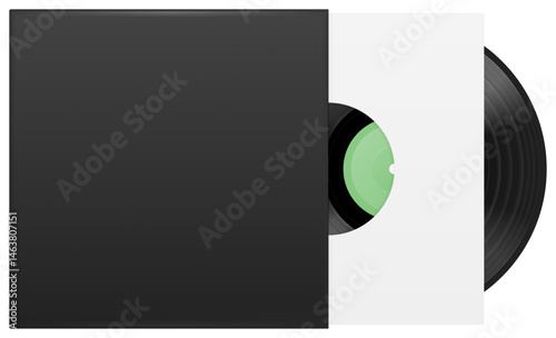 Vinyl LP in sleeve. Vector illustration.