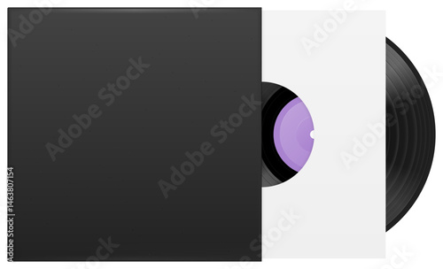 Vinyl LP in sleeve. Vector illustration.