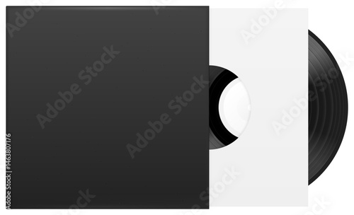 Vinyl LP in sleeve. Vector illustration.