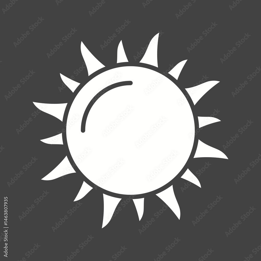 Sun icon vector image. Suitable for mobile apps, web apps and print media. Sun icon vector image. Suitable for mobile apps, web apps and print media.
