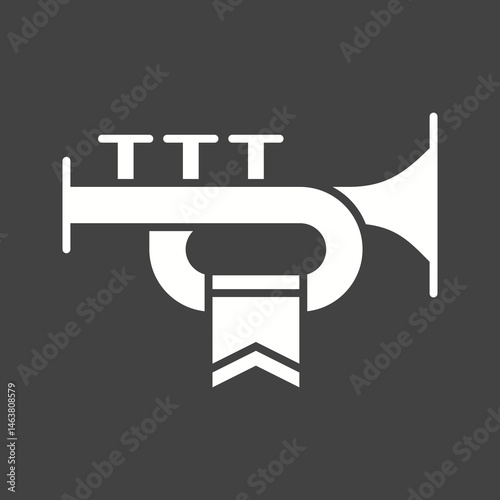 Trumpet icon vector image. Suitable for mobile apps, web apps and print media.