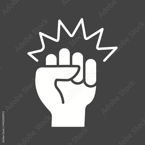 Violence icon vector image. Suitable for mobile apps, web apps and print media.