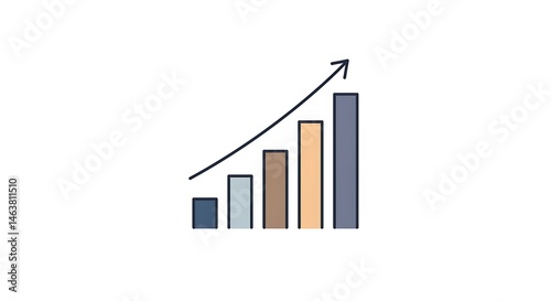 business graph on white