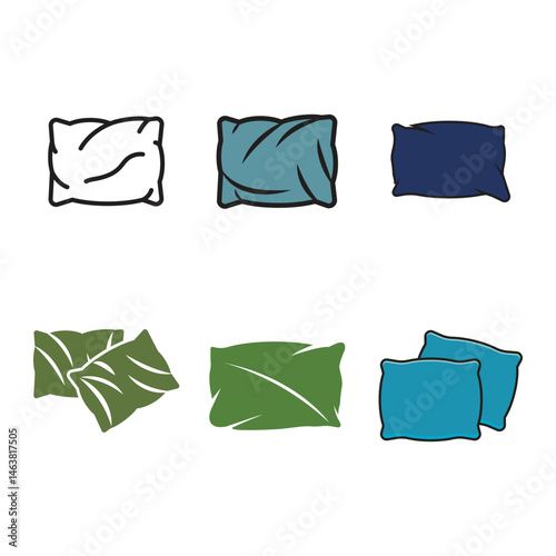 Stylized Pillow logo vector and symbol design