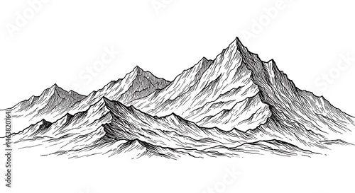 vector illustration of mountain landscape
