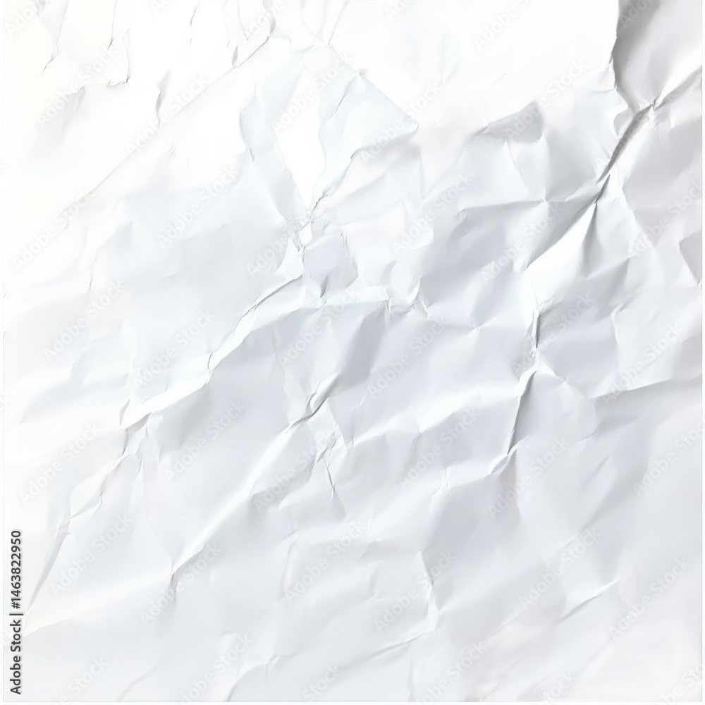 Fototapeta premium Crumpled White Paper Texture Background