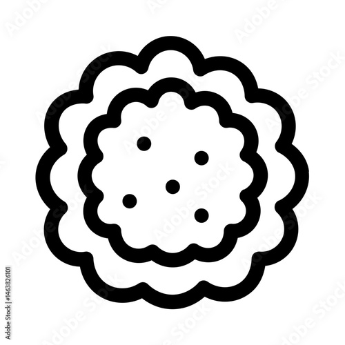 ostkaka icon with line style, perfect for user interface projects