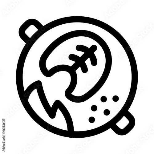 tuna chili oil icon with line style, perfect for user interface projects