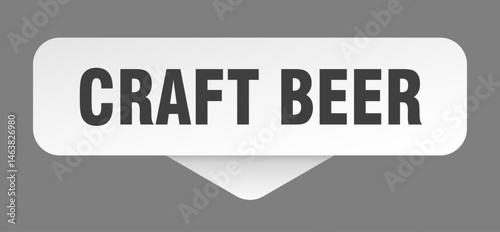 craft beer sticker. craft beer sign isolated on gray background