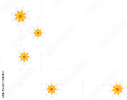 Aesthetic Grid with Flower Corner 
