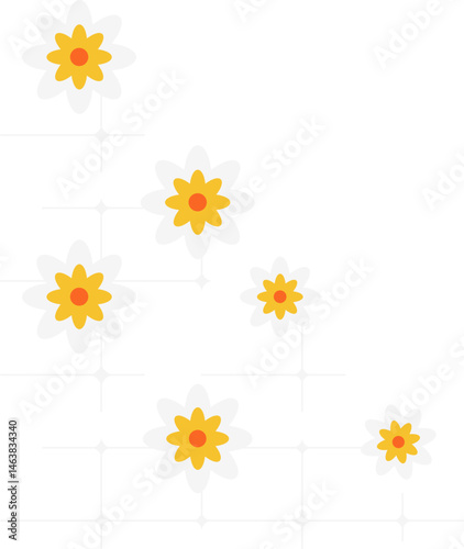 Aesthetic Grid with Flower Corner 
