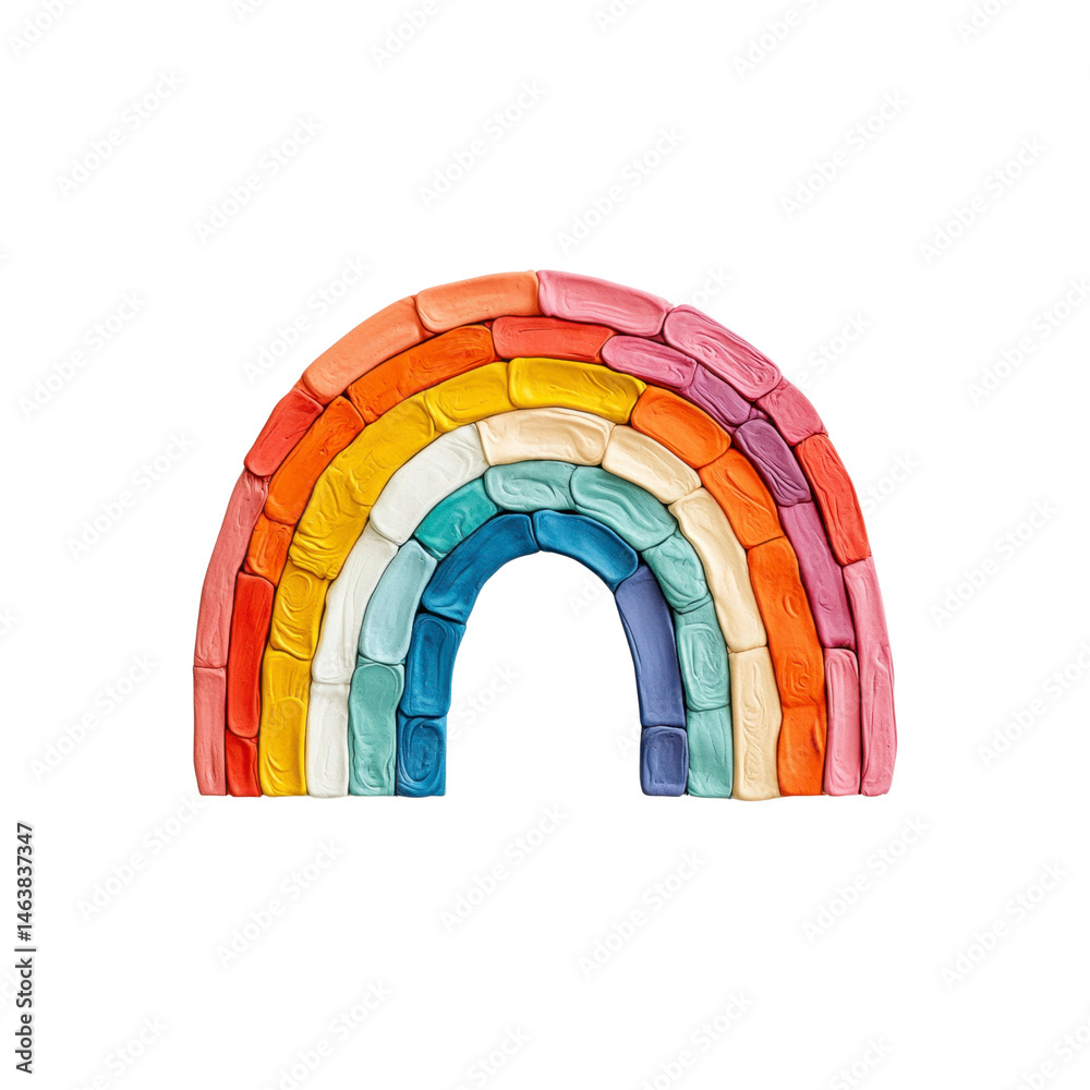 Colorful Clay Rainbow Arc - Playful and Vibrant Rainbow Design Colorful Clay Rainbow Arc - Playful and Vibrant Rainbow Design