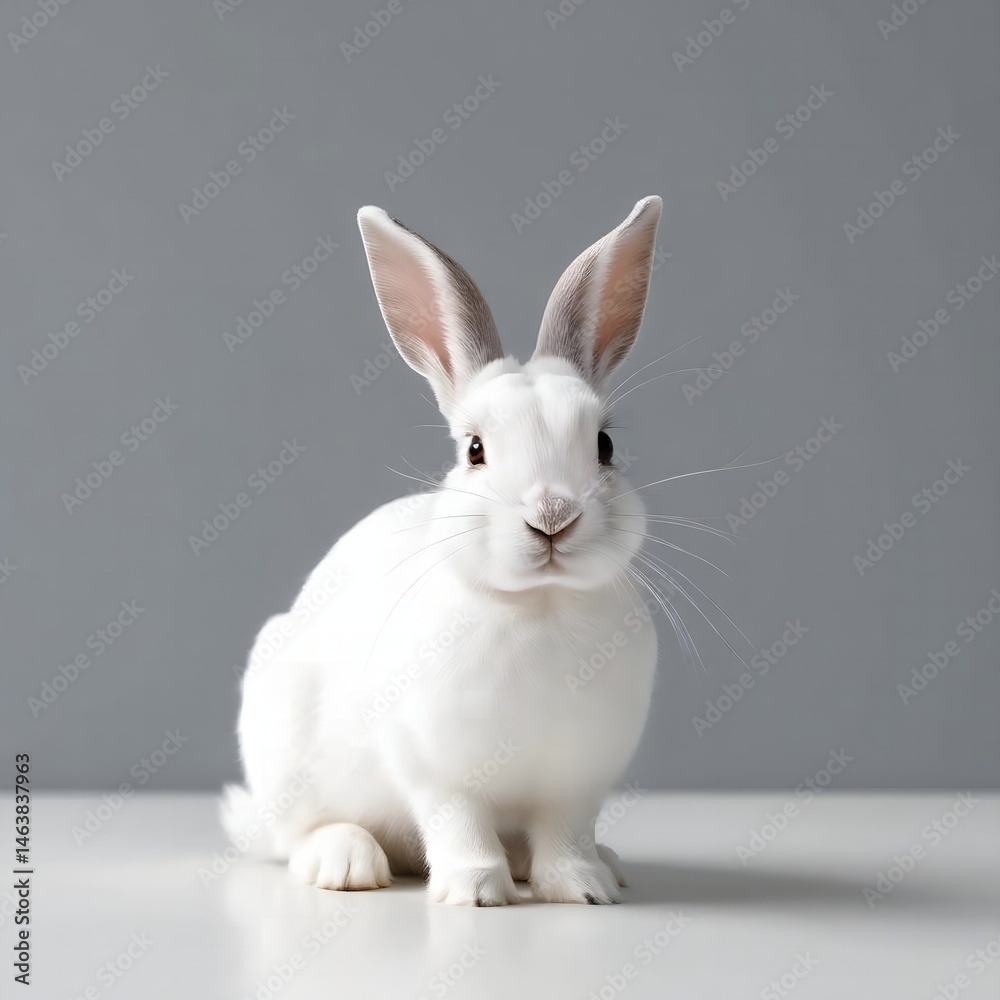 Obraz premium A Rabbits in the studio photo capture with perfect lighting on white background