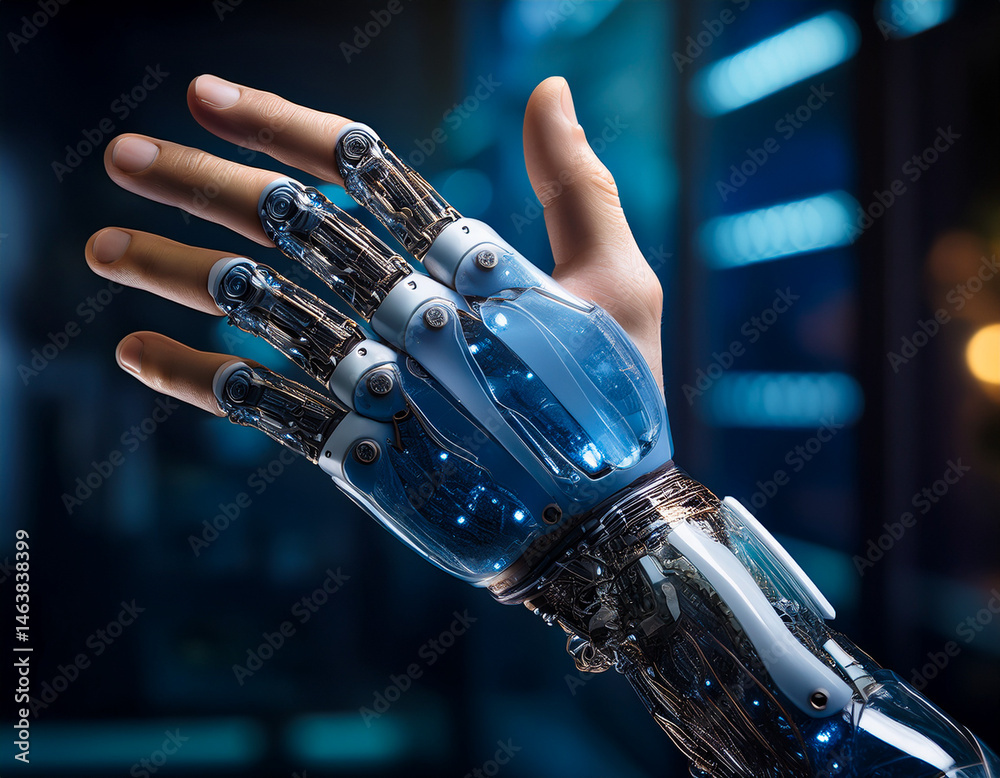 A cyber hand. A cyber prosthetic hand