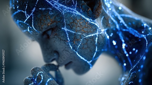 Human-AI integration with 3D cyborg model and holographic machine learning code