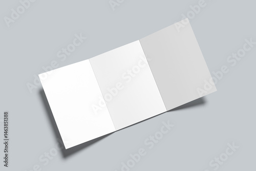 A5 Trifold Brochure Blank Mockup
