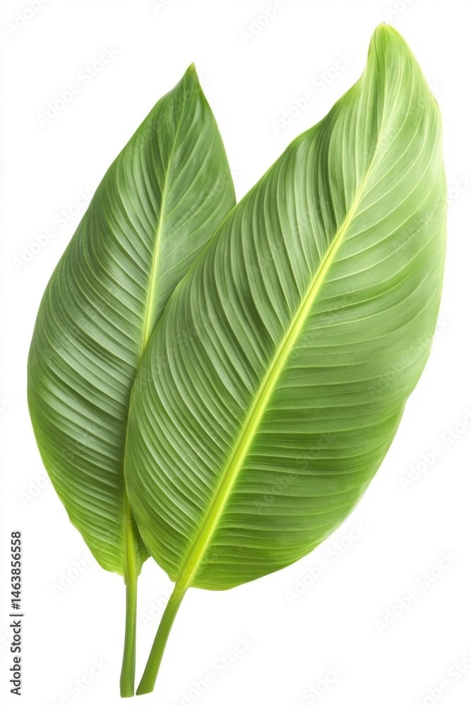 Obraz premium green leaf isolated on white background