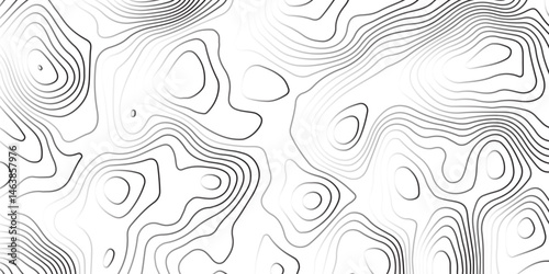 Abstract white topographic map background with lines, White wave paper curved reliefs abstract background,  The topographic map contour in lines isolated,  Background of the topography map.