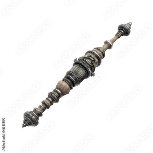 Antique Silver and Wood Judaica Pointer, Yad, for Reading the Torah