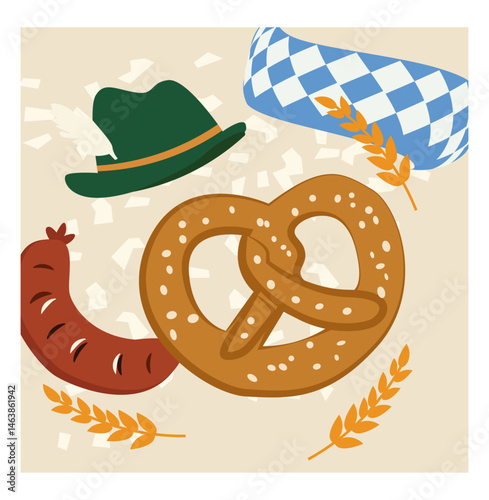Oktoberfest Vector Illustration Templates Set - Posters & Banners-02