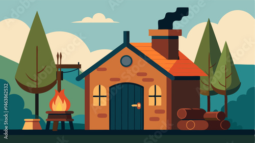 The village blacksmiths shop still stands its doors open to visitors to witness traditional craftsmanship in action.