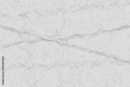Close-up of Crumpled White Paper with Deep Creases