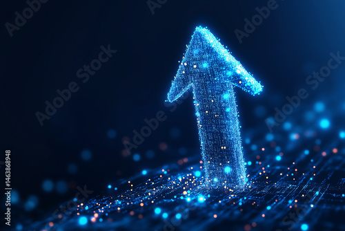 abstract rising arrow background for business growth and development, illustration style